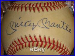 Mickey Mantle AUTOGRAPHED Rawlings AL Bobby Brown Baseball PSA/DNA LOA