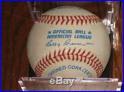 Mickey Mantle AUTOGRAPHED Rawlings Bobby Brown OML Baseball PSA/DNA
