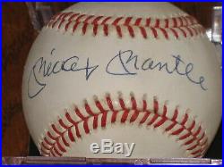 Mickey Mantle AUTOGRAPHED Rawlings Bobby Brown OML Baseball PSA/DNA LOA