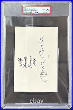 Mickey Mantle Authentic Autograph Cut Auto PSA/DNA Certified Yankees Jersey #6