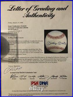 Mickey Mantle Autograph Baseball PSA DNA