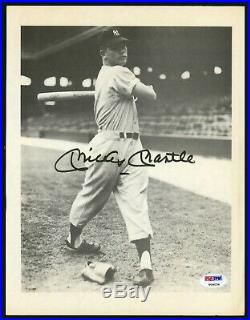 Mickey Mantle Autographed 8.5x11 Magazine Page Photo Yankees PSA/DNA V09034