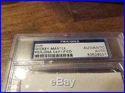 Mickey Mantle Cut Auto Autograph All My Octobers PSA DNA