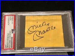 Mickey Mantle Cut Signature PSA/DNA Auto Signed Paper Autograph Yankees