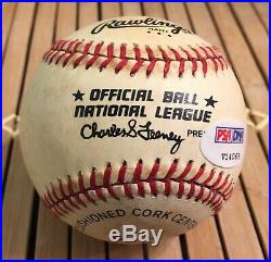 Mickey Mantle Don Mattingly Autograph Signed Baseball New York Yankees PSA/DNA