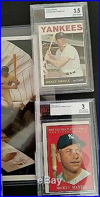 Mickey Mantle Lot /w Autographed Photo Psa/dna Pre Certified