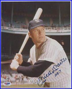 Mickey Mantle No. 7 HOF Yankees Signed 8x10 Photo Autograph AUTO PSA/DNA LOA