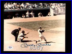 Mickey Mantle PSA DNA Coa Signed 8x10 Photo Yankees Autograph