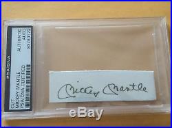 Mickey Mantle PSA DNA Slabbed Cut Autograph Thick Cut Signed Black Felt