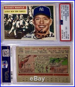 Mickey Mantle Psa/dna 1956 Topps #135 Signed Card Certified Authentic Autograph