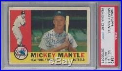 Mickey Mantle Psa/dna Certified Authentic Signed 1960 Topps Card #350 Autograph