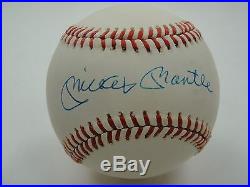 Mickey Mantle Psa/dna Signed Official American League Baseball Autograph #o01665