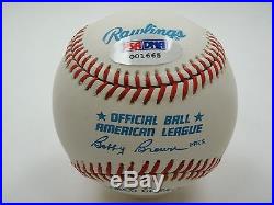 Mickey Mantle Psa/dna Signed Official American League Baseball Autograph #o01665