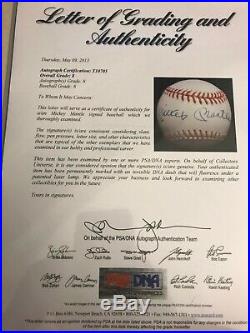 Mickey Mantle Signed Baseball PSA/DNA Authentic 8 Autograph Grade PSA 8 Auto