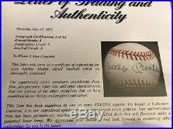 Mickey Mantle Signed Baseball PSA/DNA Authentic 8 Autograph Grade PSA 8 Auto