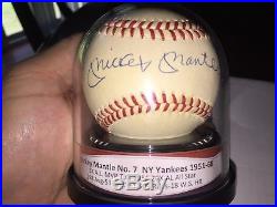 Mickey Mantle Signed Baseball PSA DNA Autograph Strong Ink