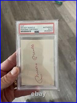 Mickey Mantle Signutare Cut Auto PSA/DNA Authentic Auto Yankees