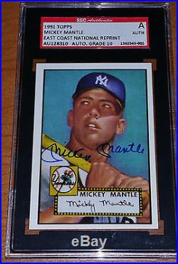 Mickey Mantle signed 1952 Topps #311 SGC PSA/DNA 1991 EC Nat'l auto autographed