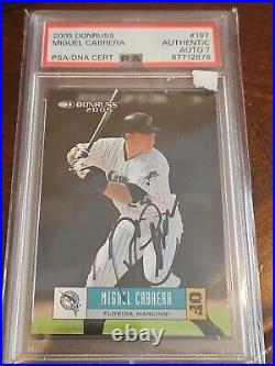 Miguel cabrera signed card autographed auto psa miggy psa/dna slab certified mlb