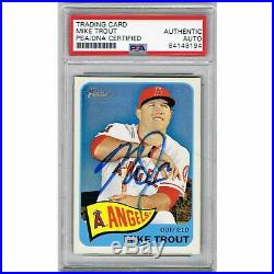 Mike Trout Autographed 2014 Topps Heritage Signed Baseball Card PSA DNA COA
