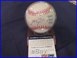 Mike Trout autographed baseball with MLB debut 7-8-11 inscription PSA/DNA