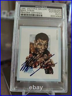 Mike Tyson Authentic Auto PSA/DNA 1991 Victoria Gallery Boxing signed