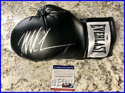 Mike Tyson Autographed Signed Boxing Black Glove PSA/DNA Genuine Auto Cert