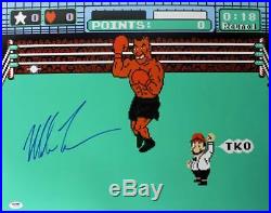 Mike Tyson Boxing Signed Authentic 16X20 Punch Out Photo Autographed PSA/DNA ITP