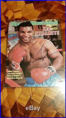 Mike Tyson Kid Dynamite Sports Illustrated 11x14 photo autograph withPSA DNA COA