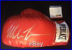 Mike Tyson Signed Everlast Boxing Glove Autograph PSA DNA COA HOF Silver Ink