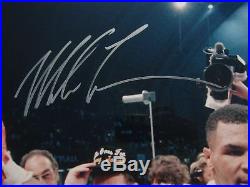 Mike Tyson signed 16x20 Photo PSA/DNA autographed Boxing Champion with Belts