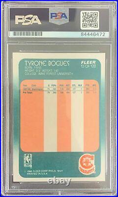 Muggsy Bogues Auto RC Card Fleer 1988 #13 Washington Bullets PSA Encapsulated