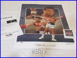 Muhammad Ali Boxing Paluso Autographed Signed 18x24 Litho Psa/dna Holo Coa
