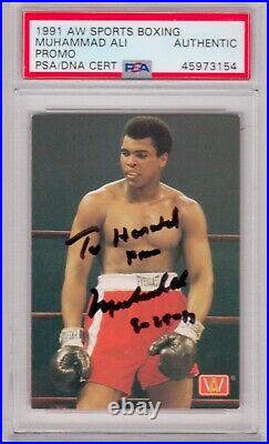 Muhammad Ali Signed Autograph 1991 AW Sports Boxing Promo PSA DNA