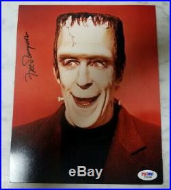 Munsters Rare Authentic Fred Gwynne Autographed Color Photo as Herman PSA/DNA