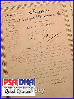 NAPOLEON BONAPARTE PSA/DNA AUTOGRAPH War Manuscript SIGNED Emperor France