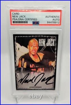 NEW JACK ecw auto trading card signed autographed wwe PSA DNA certified