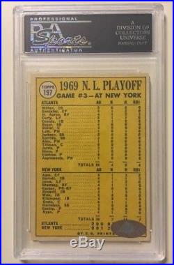 NOLAN RYAN 1970 Topps Signed World Series Autographed Baseball Card PSA/DNA #197