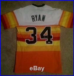 NOLAN RYAN autographed Original SANDKNIT Rainbow jersey HOUSTON ASTROS PSA DNA