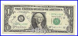 Neil Armstrong & Michael Collins Apollo 11 Signed Dollar PSA/DNA LOA Autograph