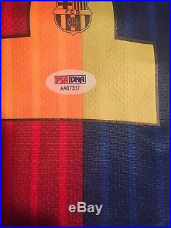 Neymar Autographed #11 Barcelona Striped On Field Soccer Jersey PSA/DNA LOA