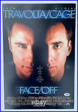 Nic Nicolas Cage Signed Autographed Face Off 12x18 Movie Poster Photo Psa/dna