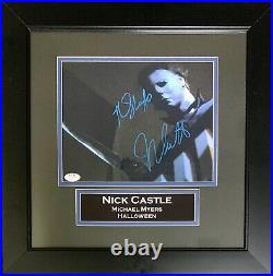 Nick Castle signed inscribed framed 8x10 photo Halloween PSA COA Michael Myers