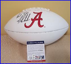 Nick Saban Autograph Signed Alabama Football Inscribed Includes Psa/dna