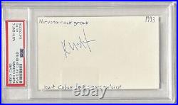 Nirvana Autographed PSA/DNA Slabbed Cards KURT COBAIN DAVE GROHL NOVOSELIC RARE