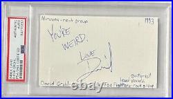 Nirvana Autographed PSA/DNA Slabbed Cards KURT COBAIN DAVE GROHL NOVOSELIC RARE