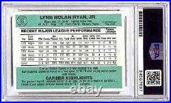 Nolan Ryan 1984 Donruss Baseball Card #60 Autographed Houston Astros PSA/DNA