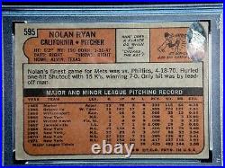 Nolan Ryan Psa/dna Certified Authentic 1972 Topps Signed Card #595 Autographed