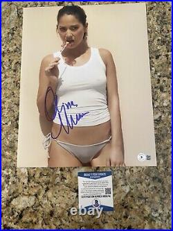 Olivia Munn Signed 11X14 Photo PSA COA Full Signature Rare
