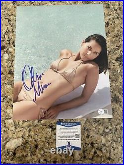 Olivia Munn Signed 11X14 Photo PSA COA Full Signature Rare